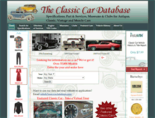 Tablet Screenshot of carparts.classiccardatabase.com