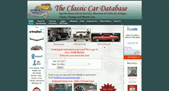 Desktop Screenshot of classiccardatabase.com